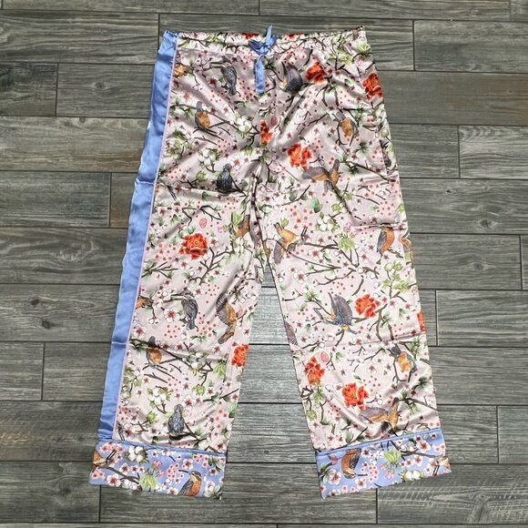 NWT $248 HAH X Free People Haht Satin Eco Pajama Set XL Violet Queen Fisher - Picture 9 of 16